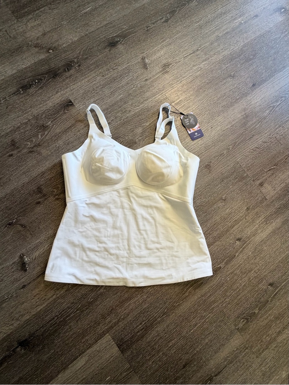 Honeylove Cream Supportive Tank with Built-In Cups